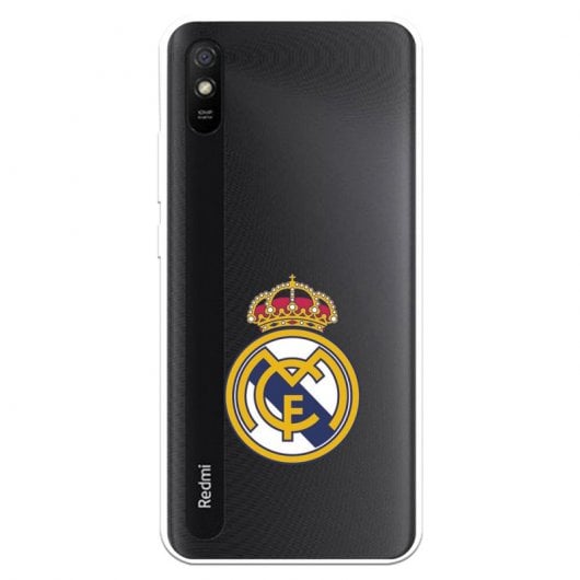 Funda del Madrid Escudo Transparente Licencia Oficial Real Madrid para Xiaomi Redmi 9A