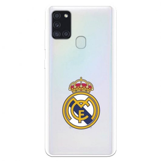 Funda del Madrid Escudo Transparente Licencia Oficial Real Madrid para Samsung Galaxy A21S