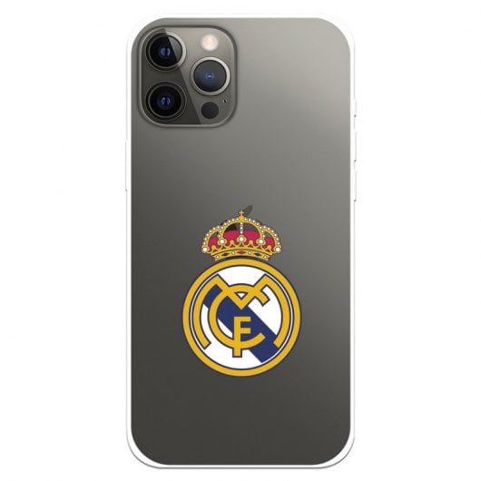 Funda Licencia Oficial Real Madrid Escudo Transparente para iPhone 12 Pro Max