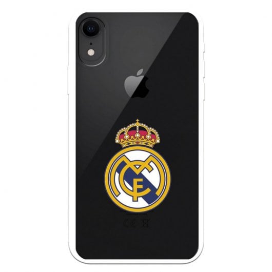 Funda Licencia Oficial Real Madrid Escudo Transparente para iPhone XR