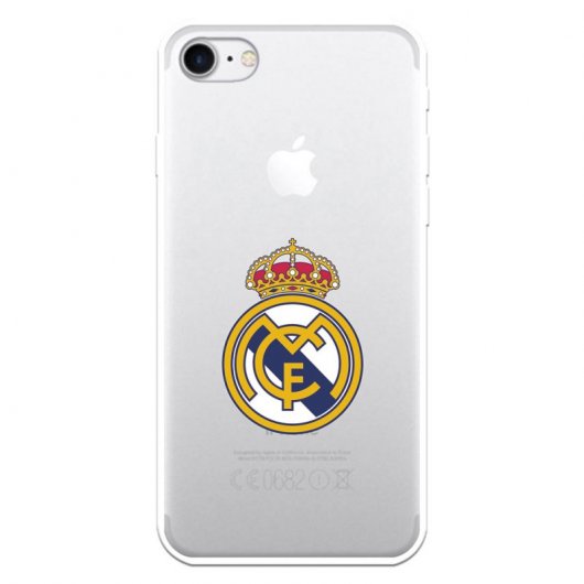 Funda Licencia Oficial Real Madrid Escudo Transparente para iPhone 7
