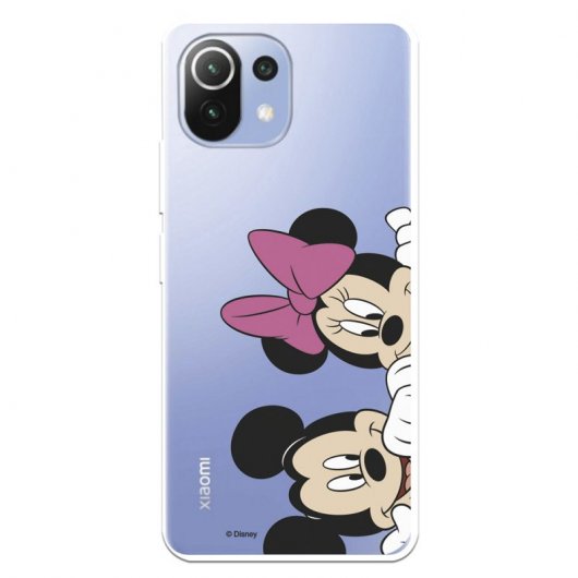 Funda Oficial de Disney Mickey y Minnie Asomados Clásicos Disney para Xiaomi Mi 11 Lite