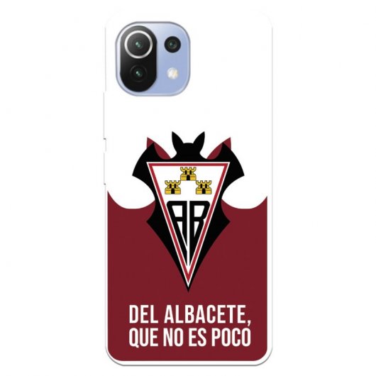 Funda del Albacete Escudo "Del Albacete que no es poco" Licencia Oficial Albacete Balompié para Xiaomi Mi 11 Lite