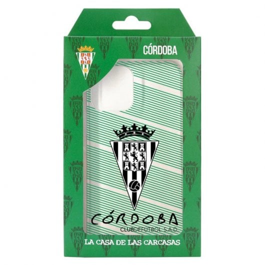 Funda del Córdoba Escudo Blanco y Fondo Rayas Licencia Oficial Córdoba CF para Xiaomi Mi 11 Lite