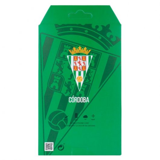 Funda del Córdoba Escudo Blanco y Fondo Rayas Licencia Oficial Córdoba CF para Xiaomi Mi 11 Lite