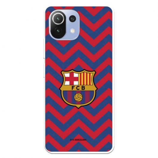 Funda del Barcelona Escudo Fondo Zigzag Rojo y Azul Licencia Oficial FC Barcelona para Xiaomi Mi 11 Lite