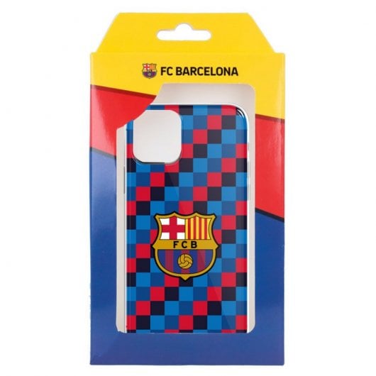 Funda del Barcelona Escudo Fondo Cuadros Licencia Oficial FC Barcelona para Xiaomi Mi 11 Lite