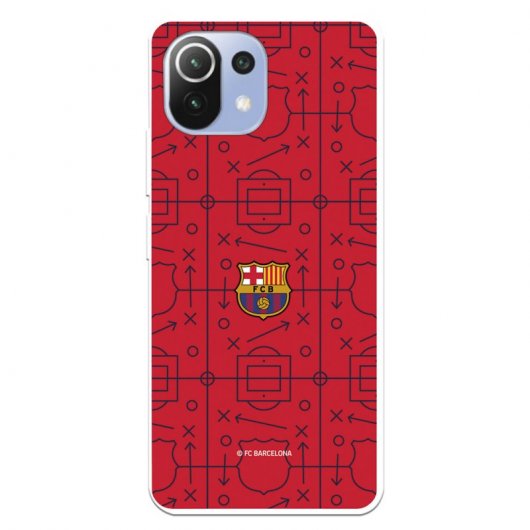 Funda del Barcelona Escudo Fondo Rojo Tactics Licencia Oficial FC Barcelona para Xiaomi Mi 11 Lite