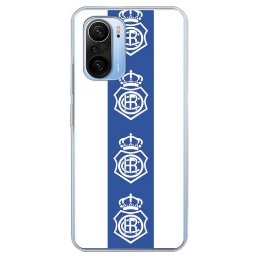 Funda del Recre Fondo Escudos Patrón Verticales Licencia Oficial Real Club Recreativo de Huelva para Xiaomi Mi 11i