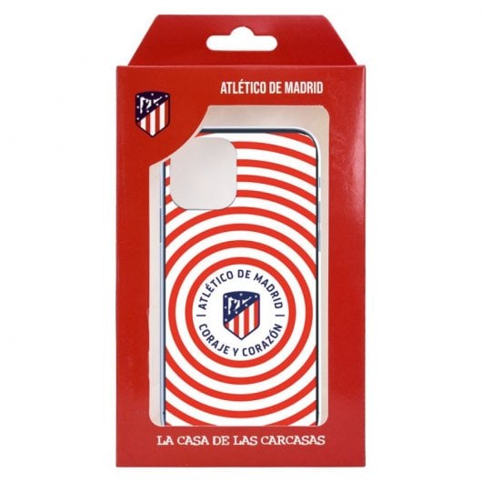 Funda del Atleti Escudo Fondo Rojiblanco Circular Licencia Oficial Atlético de Madrid para Samsung Galaxy A22 5G