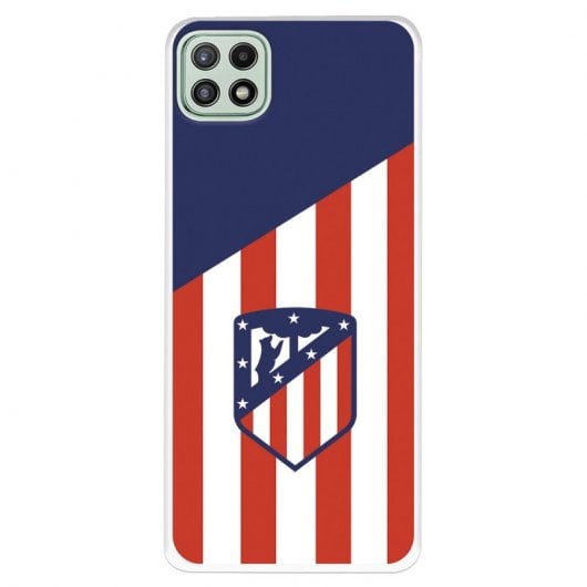 Funda del Atleti Escudo Fondo Atlético Licencia Oficial Atlético de Madrid para Samsung Galaxy A22 5G