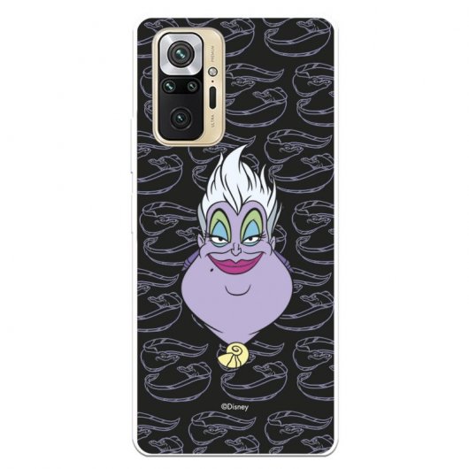 Funda Oficial de Disney Úrsula Fondo Flotsam y Jetsam Villanas Disney para Xiaomi Redmi Note 10 Pro