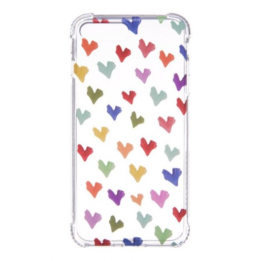 Funda Dibujo Corazones Paint para iPhone 7