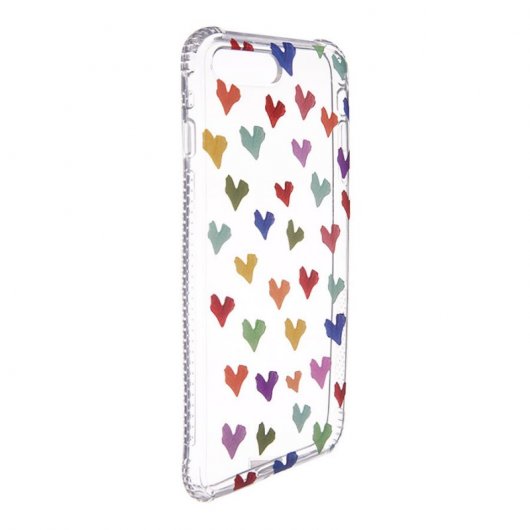 Funda Dibujo Corazones Paint para iPhone 7