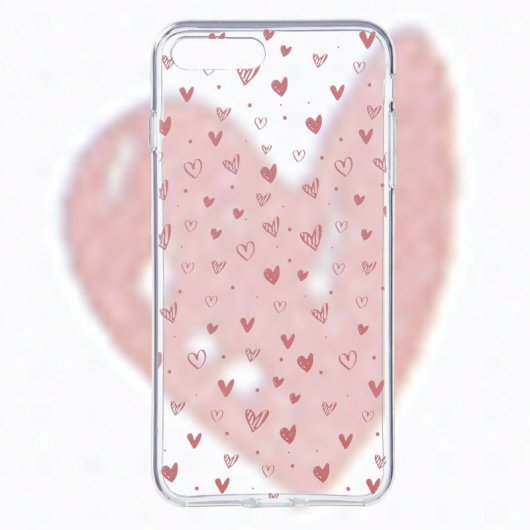 Funda Dibujo Corazones para iPhone 7 Plus