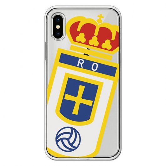 Funda Oficial Real Oviedo Escudo sobre Transparente para iPhone X