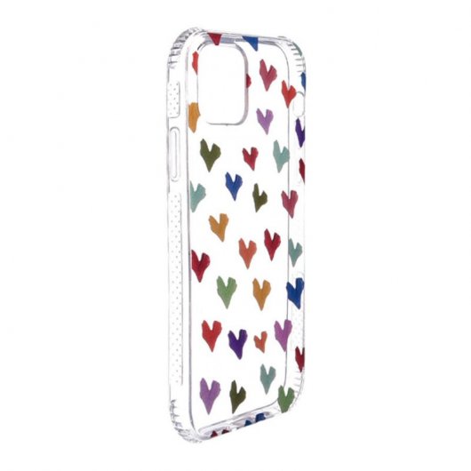 Funda Dibujo Corazones Paint para iPhone 12 Mini