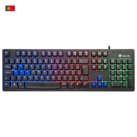 Tastiera da gioco NGS GKX-300 RGB nera PT