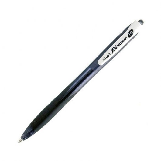 Pilot RexGrip Begreen Scatola da 10 penne a inchiostro a olio retrattili nere