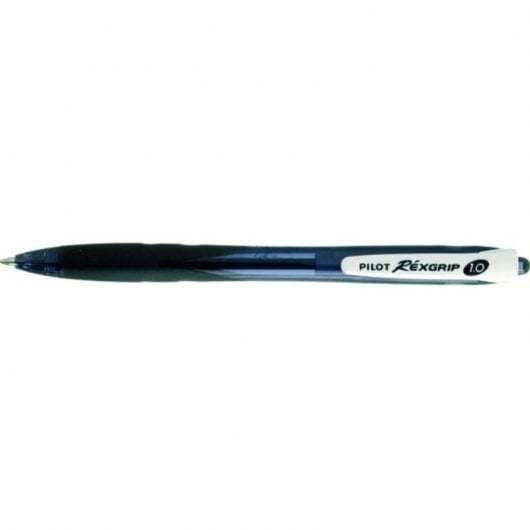 Pilot RexGrip Begreen Scatola da 10 penne a inchiostro a olio retrattili nere
