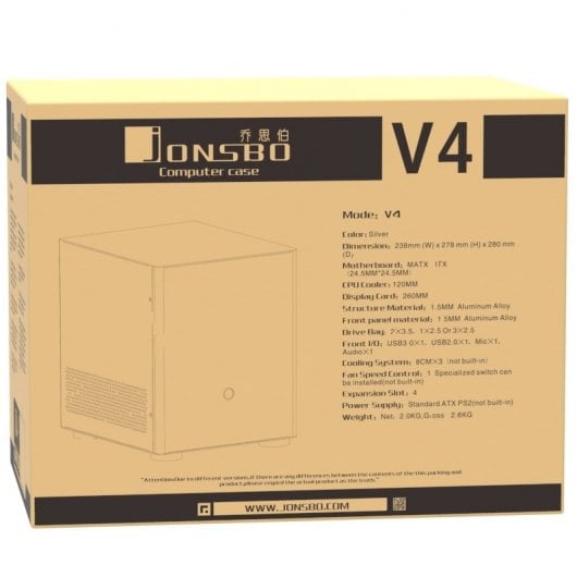 Jonsbo V4 USB 3.0 Plata
