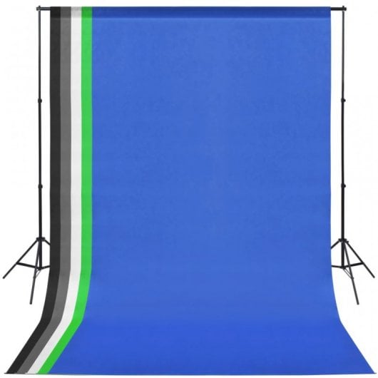 vidaXL Kit de Estudio Fotográfico 2 Softbox + 5 Fondos + 4 Paraguas + Reflector