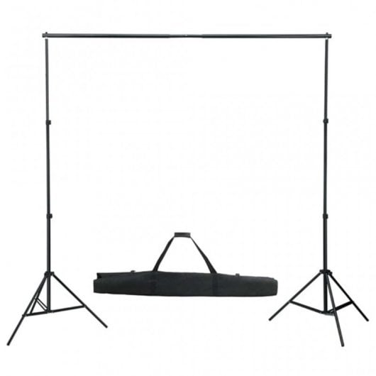 vidaXL Kit de Estudio Fotográfico con Telón de Fondo Verde + Lámparas + Paraguas