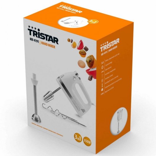 Tristar MX-4191 Batidora de Mano/Varillas 350W