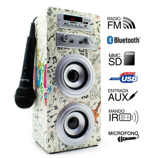 Biwond JoyBox Altavoz Karaoke Bluetooth 10W Guitarras + Micrófono