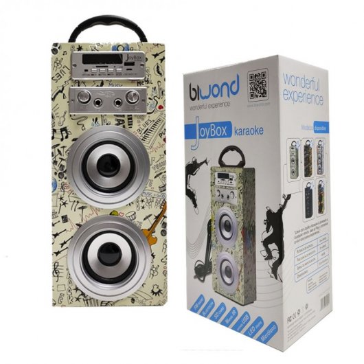 Biwond JoyBox Altavoz Karaoke Bluetooth 10W Guitarras + Micrófono