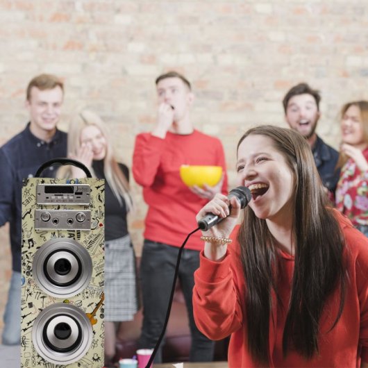 Biwond JoyBox Altavoz Karaoke Bluetooth 10W Guitarras + Micrófono