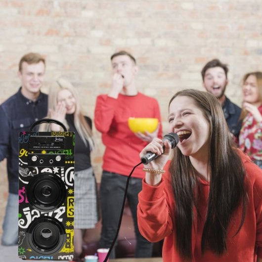 Biwond JoyBox J20 Altavoz Karaoke Bluetooth 10W Bandas + Micrófono