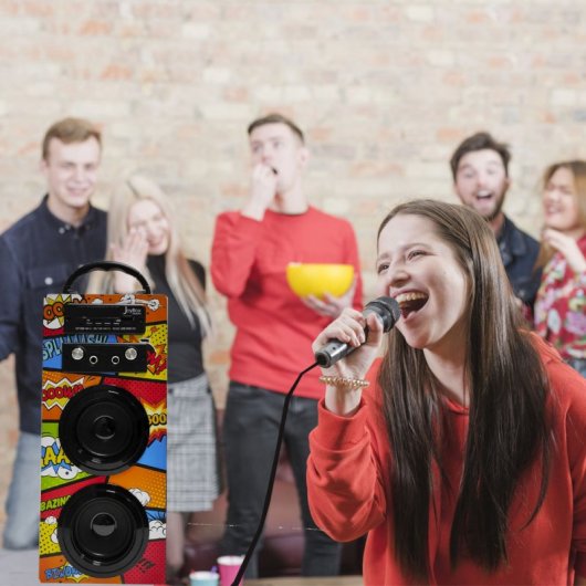 Biwond JoyBox Altavoz Karaoke Bluetooth 10W Comic + Micrófono