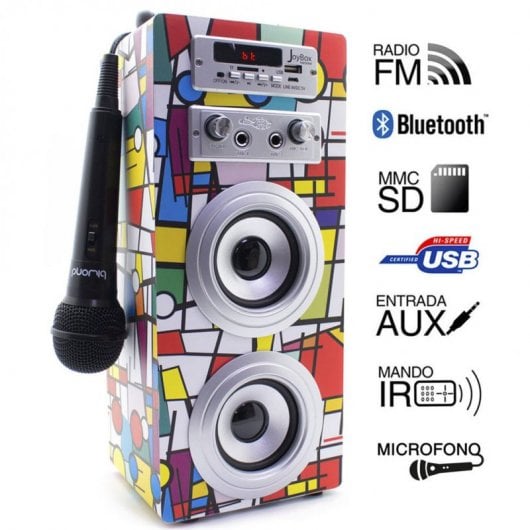 Biwond JoyBox Enceinte Karaoké Bluetooth 10W Picasso + Microphone