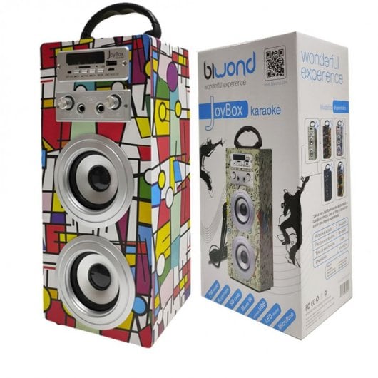 Biwond JoyBox Enceinte Karaoké Bluetooth 10W Picasso + Microphone