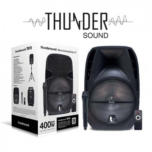 Biwond Thundersound Altavoz Karaoke Bluetooth 200W + Micrófono