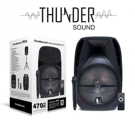 Biwond Thundersound TS15 Altavoz Karaoke Bluetooth 260W + Micrófono