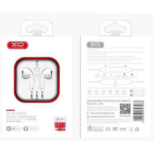 XO EP13 Auriculares Lightning Blanco