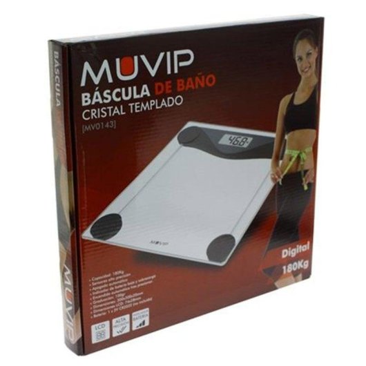 Balança Digital Muvip Cristal Até 180kg Ecrã LCD Desligamento Automático