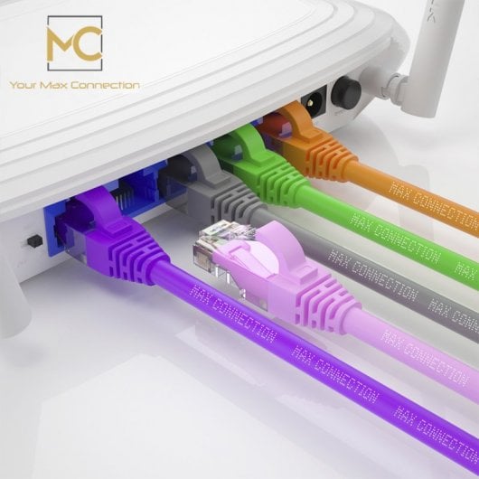 Max Connection Pack 20 Cables de Red UTP RJ45 Cat.6 24AWG 1.5m + 15 Bridas