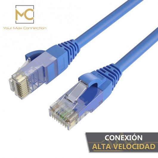 Max Connection Pack 20 Cables de Red UTP RJ45 Cat.6 24AWG 1.5m + 15 Bridas