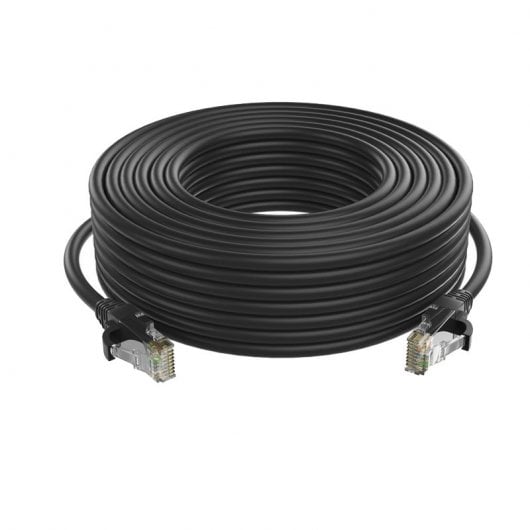 Max Connection Cable de Red UTP RJ45 Cat.6 24AWG 50m + 15 Bridas Negro