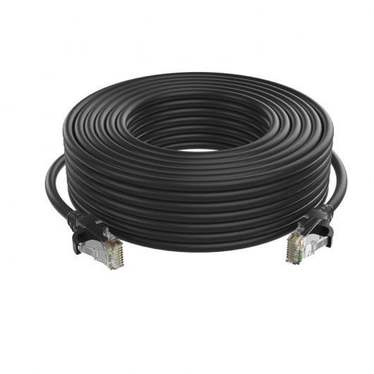 Max Connection Cable de Red UTP RJ45 Cat.6 24AWG 75m + 15 Bridas Negro