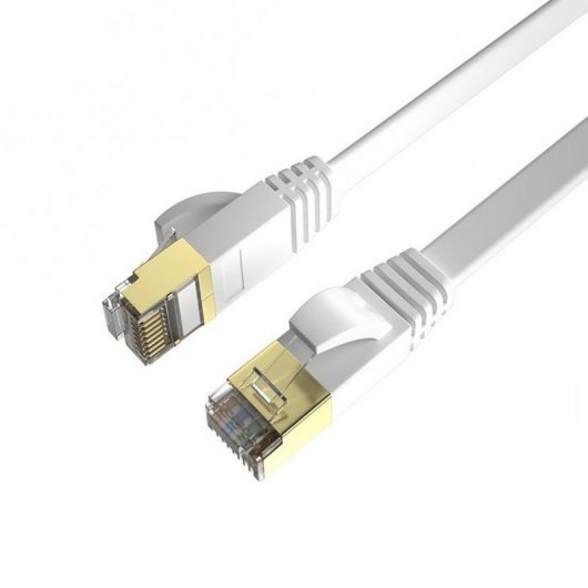 Max Connection Pack 2 Cables de Red Planos F/STP RJ45 Cat.7 32AWG 3m + 15 Bridas Colores Surtidos