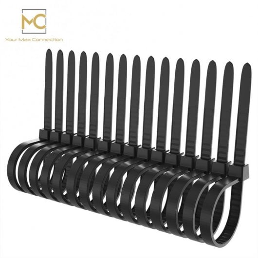 Max Connection Cable de Red RJ45 Cat.6 PVC 26AWG Exteriores 75m + 15 Bridas Negro