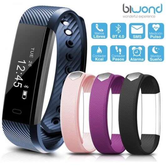 Biwond ThinBand Pulsera de Actividad Inteligente + 4 Correas
