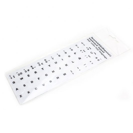 E-Nuc Etiquetas Adhesivas para Teclado Español Blanco