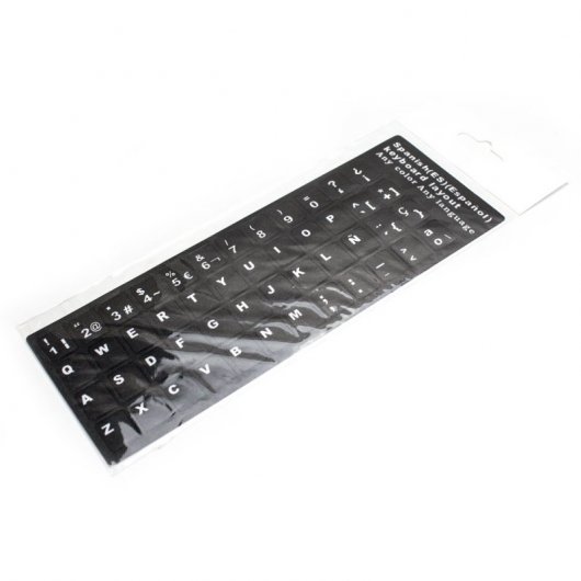 E-Nuc Etiquetas Adhesivas para Teclado Español Negro