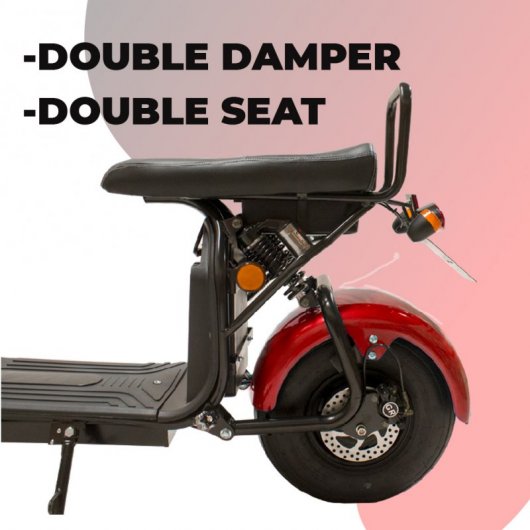 CityCoco Matriculable (II) Scooter Eléctrica Matriculable Rojo/Negro