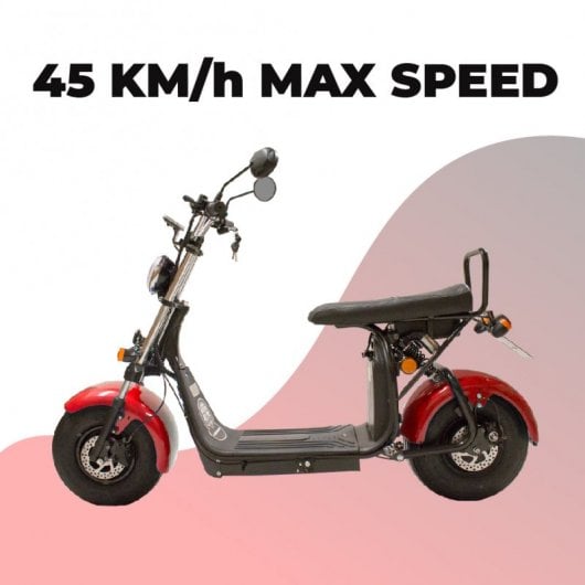 CityCoco Matriculable (II) Scooter Eléctrica Matriculable Rojo/Negro